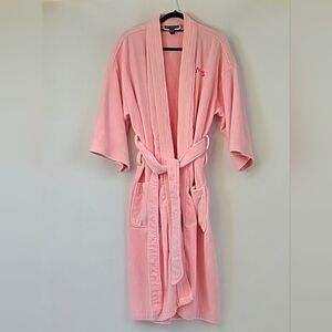 Port Authority 100% Cotton Terrycloth Pink Mrs. Embroidered Robe wTie Belt